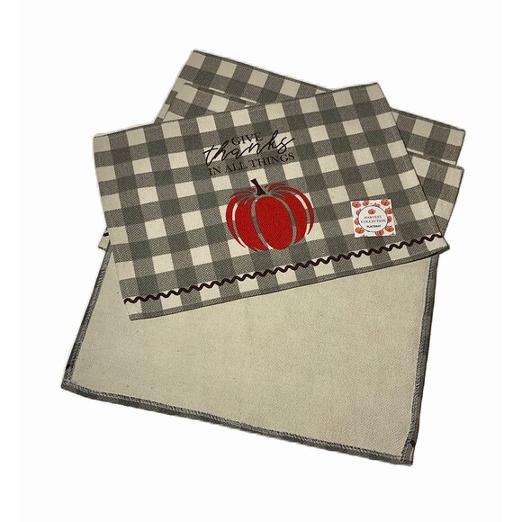 4 Thanksgiving Place Mats- 100% Cotton (Size 13” x 19”) - Picture 2 of 4